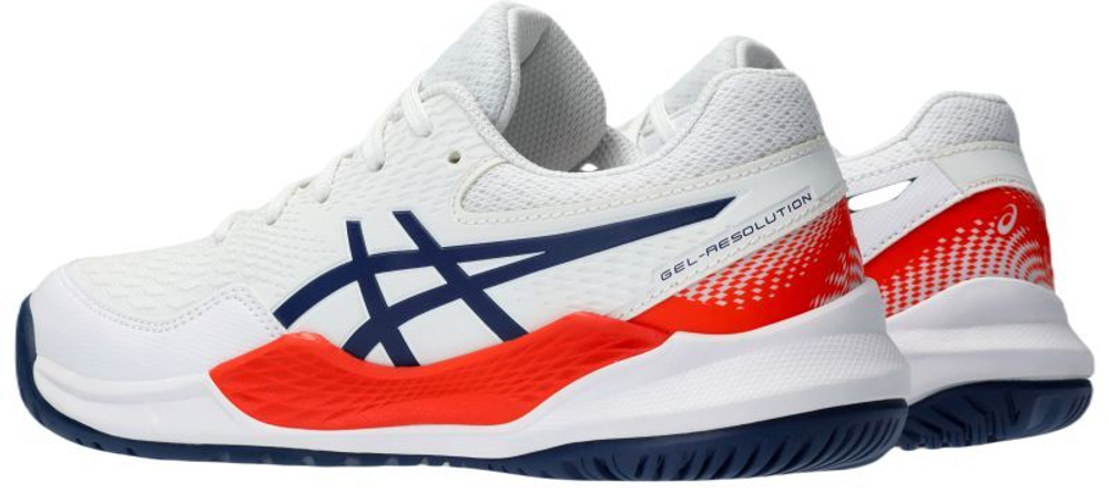 детские Кроссовки теннисные Asics Gel-Resolution 9 GS - white/blue expanse