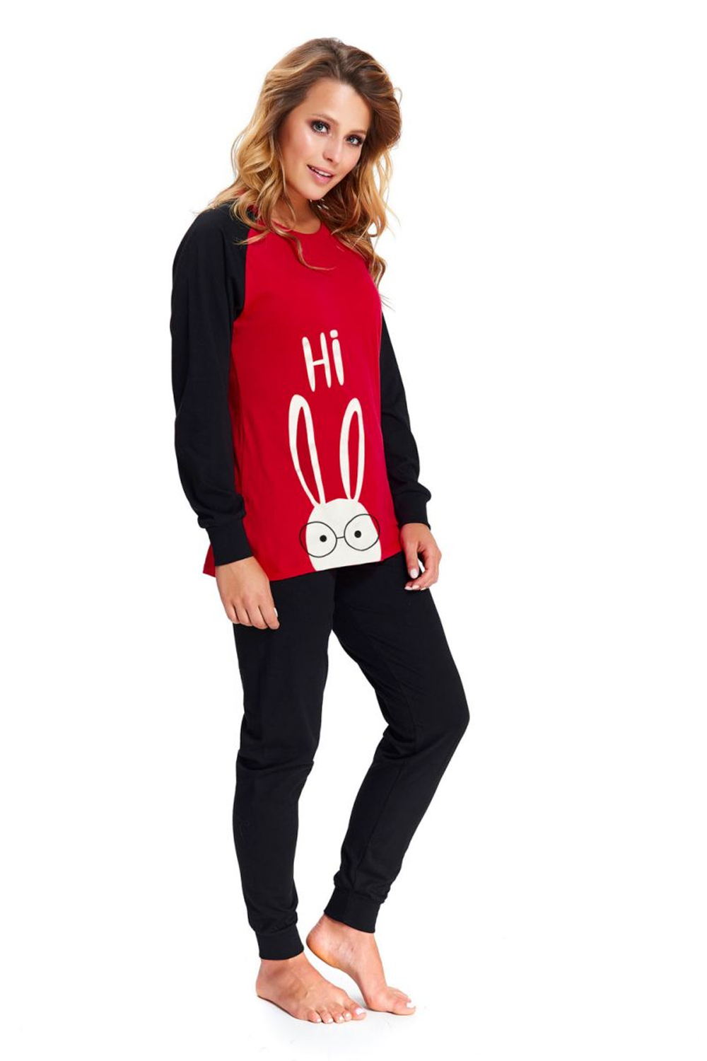 Молодежная пижама с забавным принтом (Размер: XL) (Цвет: черный с красным)