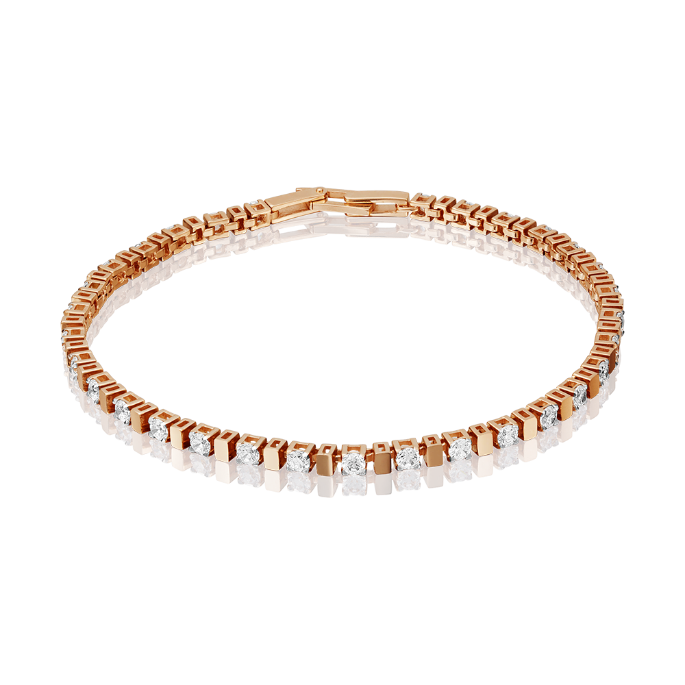 Браслет из красного золота с бриллиантами