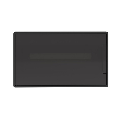 Щиток 18 мод встраиваемый для полых стен FRAME, черный, с тонированнойдверцей, с 2 шинами PEN на 8 и 10 отв.