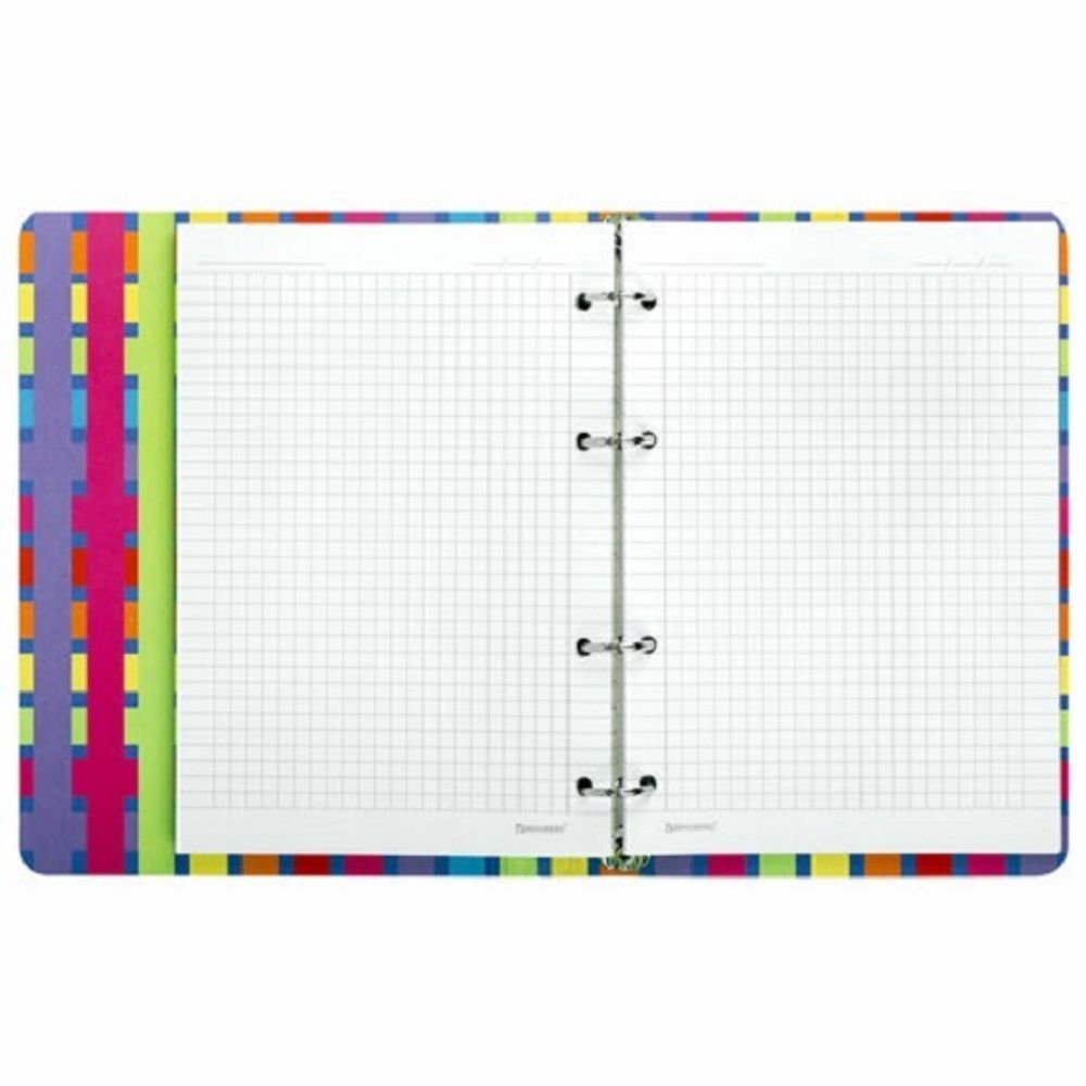 Тетрадь на кольцах 120л, А5, Brauberg Colors, обложка ламинированный картон
