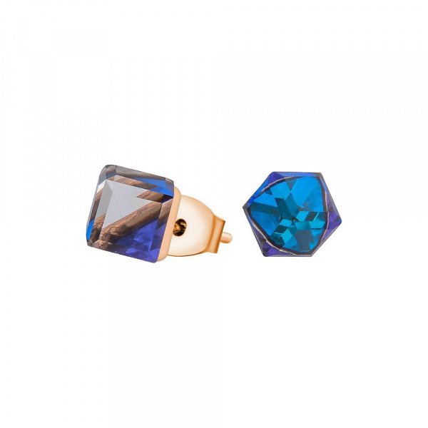Серьги-пусеты Fiore Luna Crystal Bermuda Blue SWE1127/1 CBB RG