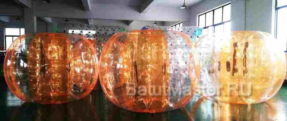 Бампербол «Прозрачно - оранжевый», ПВХ, диаметр 1,8 м