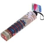 Зонт механический ветроустойчивый, матовая ручка «BESTzontik - World», длина 25см, d-110см