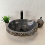Раковина из речного камня RS-66010 48х37х15 из натурального камня