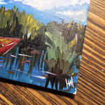 Магнит на холодильник с авторской росписью "В зарослях"