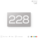 Номер на дверь 228, табличка на дверь для офиса, квартиры, кабинета, аудитории, склада, голубой 120х70 мм, Айдентика Технолоджи