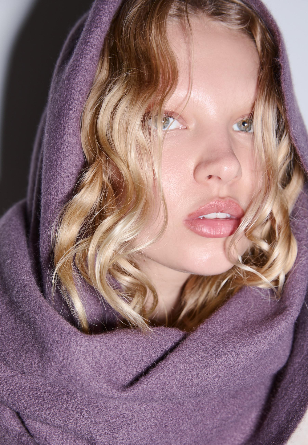 STRADIVARIUS Шарф из начесаных ниток, лиловый