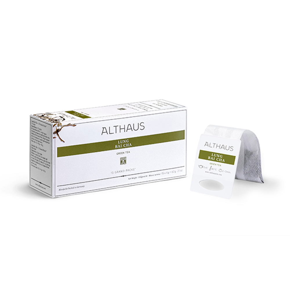Чай зеленый Althaus Lung Bai Cha в пакетиках 15 x 4г