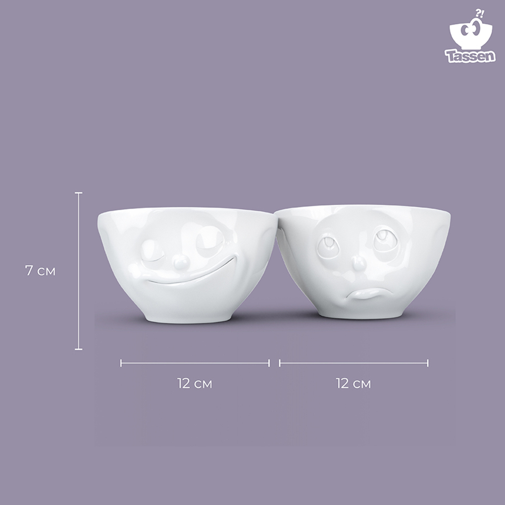 Набор чаш happy & oh please, 200 мл, белый, 2 шт.