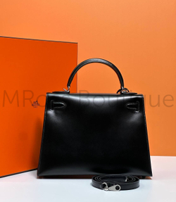 Женская сумка Hermes Kelly черного цвета