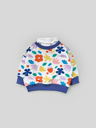 Свитшот (matisse + very peri) с белым воротом