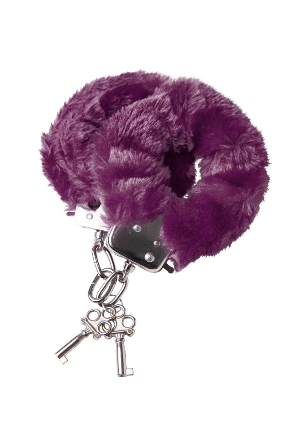 Наручники с мехом фиолетовые 6 см