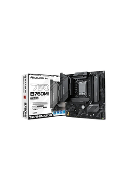 MAXSUN MS-Terminator B760M GKD5 DARK (Socket 1700, mATX, 2*DDR5, DP/HDMI, 4*SATA3, 3*M.2, 1*PCIEx16/1*PCIEx4/1*PCIEx1, LAN 1*2.5G , 6*USB2.0, 2*USB 3.2, 2*ARGB+1*RGB, black, RTL)