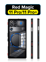 Металлический чехол MosSeller для Nubia Red Magic 11 Pro / 11 Pro+, черный (комбинированный)