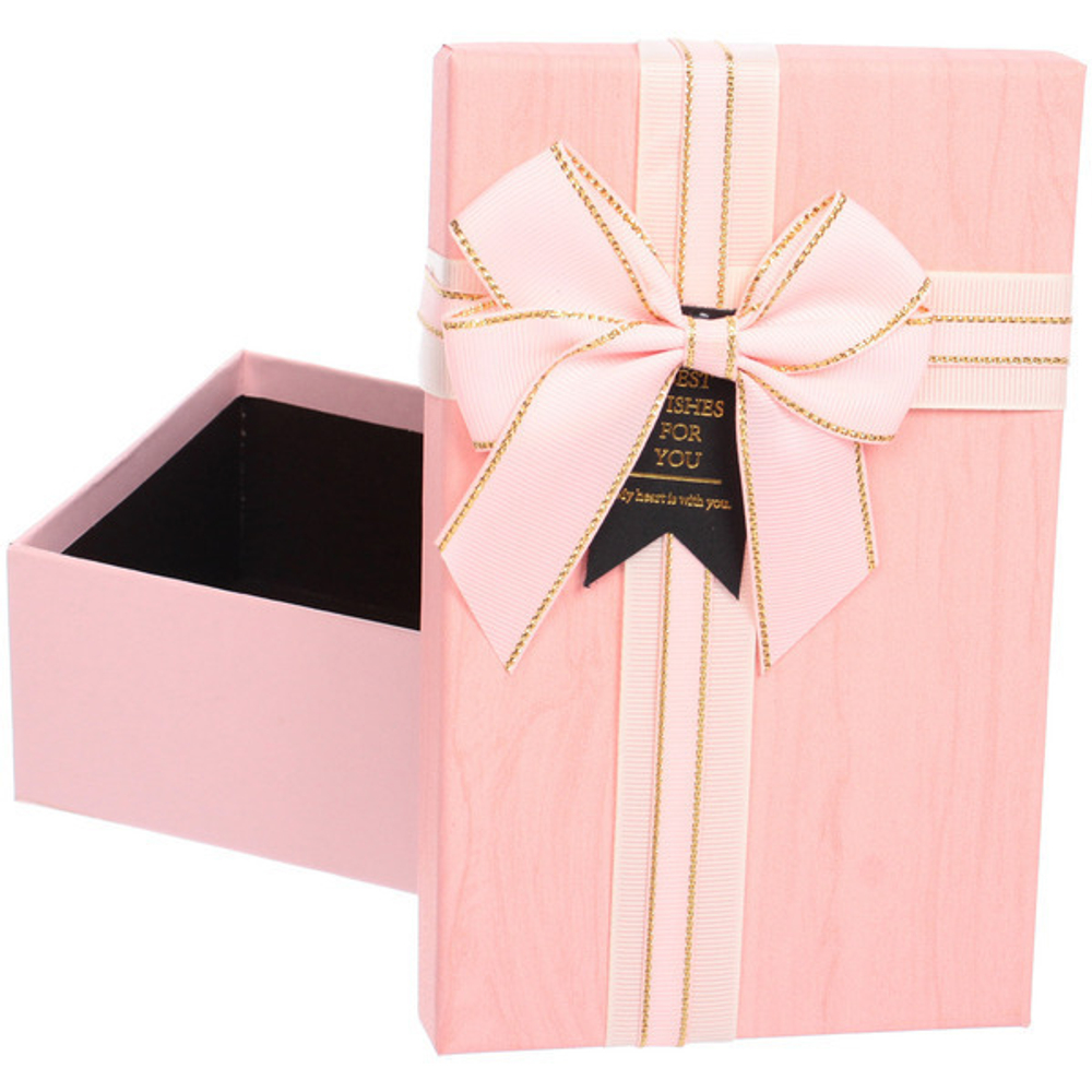 Коробка подарочная «Нежный бант» 19*12*6,5 см, розовый
