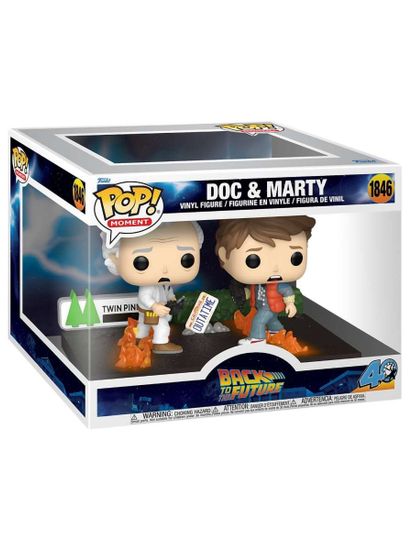 Фигурка Funko POP! Moment BTTF 40Th Doc & Marty (1846) 86448 / Фигурка Фанко ПОП! по мотивам фильма "Назад в будущее", Марти МакФлай и Док