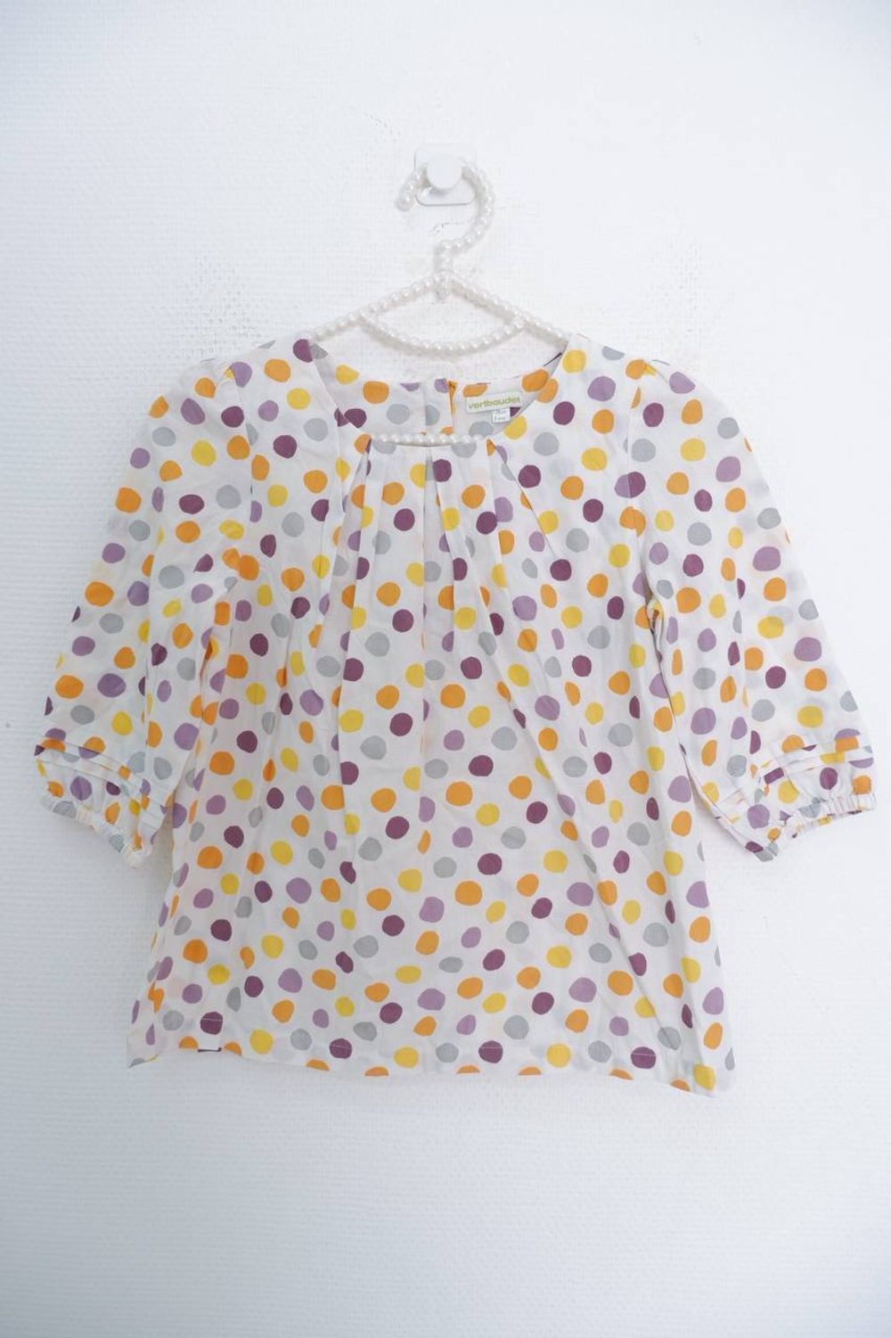 Блузка Vertbaudet в горошек на 8 лет