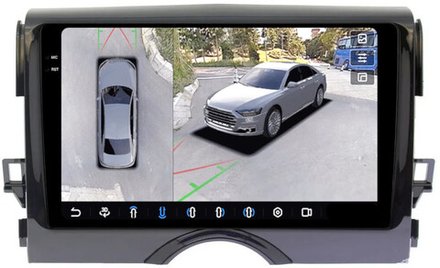 Магнитола для Toyota Mark X 130 2009-2019 - FarCar BX9-360-9537 монитор 9.5" 2K QLED на Android 13, 6Гб+128Гб, CarPlay, 4G SIM-слот, 4 камеры в комплекте