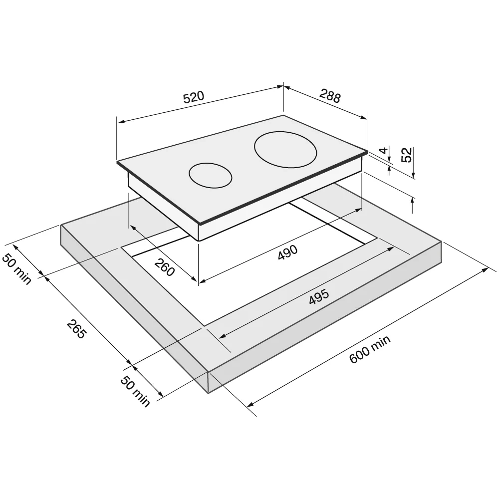 Электрическая варочная панель Krona Vento 30 BL