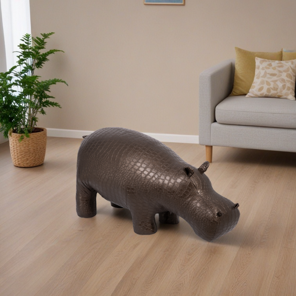 Банкетка Пуф Бегемот Коричневый средний