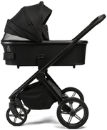 Детская коляска Peppy Monaco 3 в 1 с автокреслом Verona Beige Black (черный), рама черная матовая