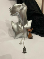 Кулон. Подвеска  трансформер "Галстук-узел" в серебряном цвете