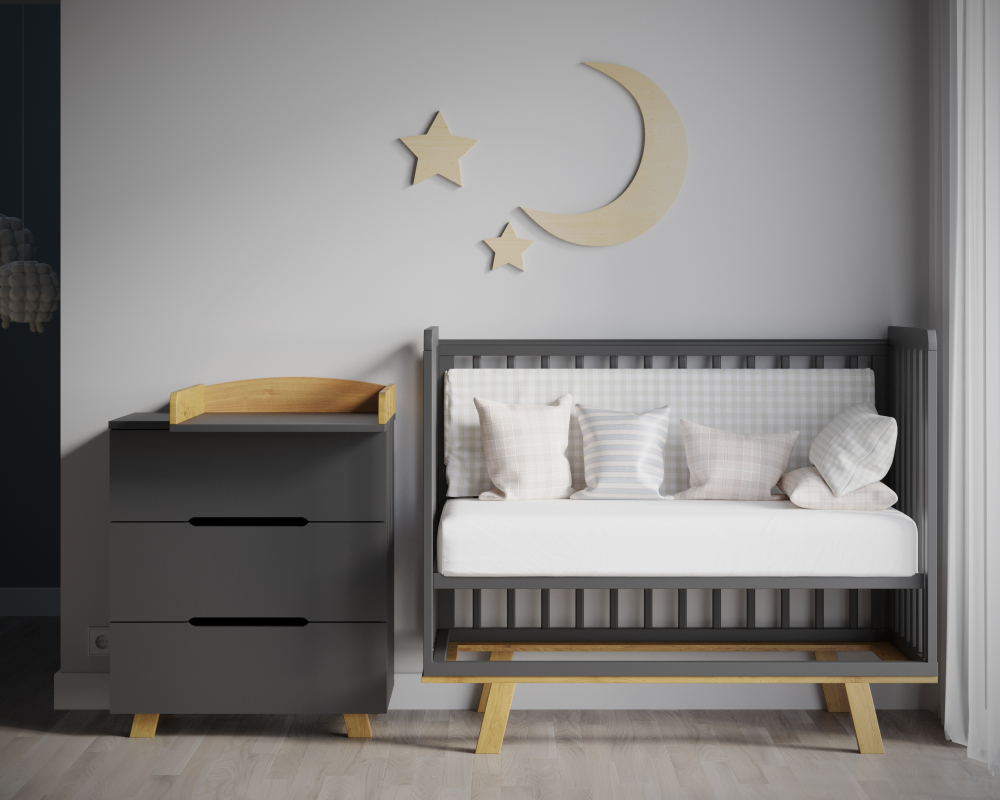 Комод пеленальный Incanto Anniken графит/бук