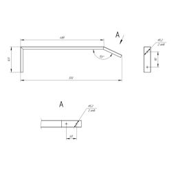 Кронштейн для школьных досок ЭРА SPO-SCHOOL-SET для светильников ДПО в комплекте 2шт нагрузка&lt;1кг