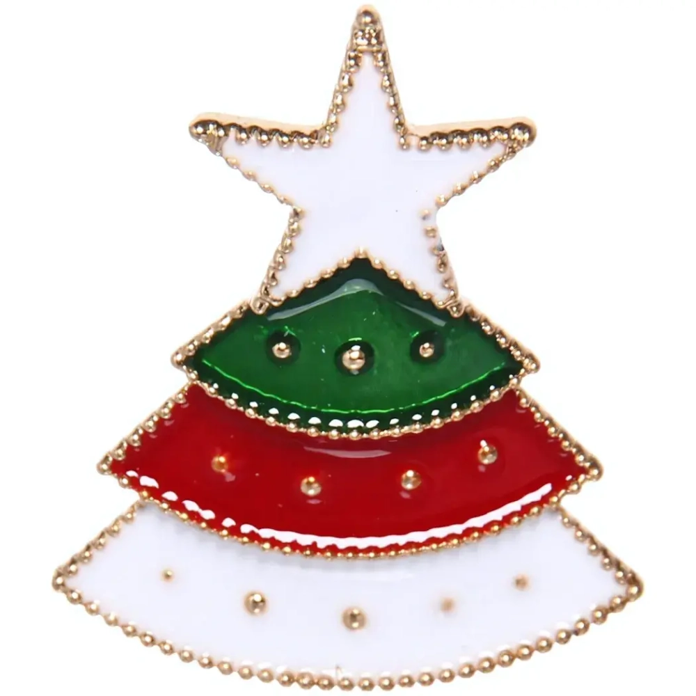 Брошь «Новогодняя Коллекция- Ёлочка» 3*2,5 см