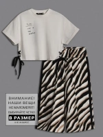 Костюм для девочки, футболка и кюлоты