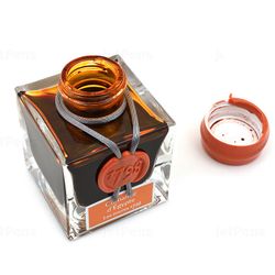 Чернила во флаконе Herbin Prestige 1798 50 мл Coraline d'Egypte оранжевые с серебряными блестками (15556JT) 7