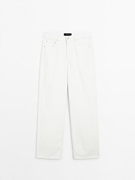Massimo Dutti Джинсы прямого кроя, белый