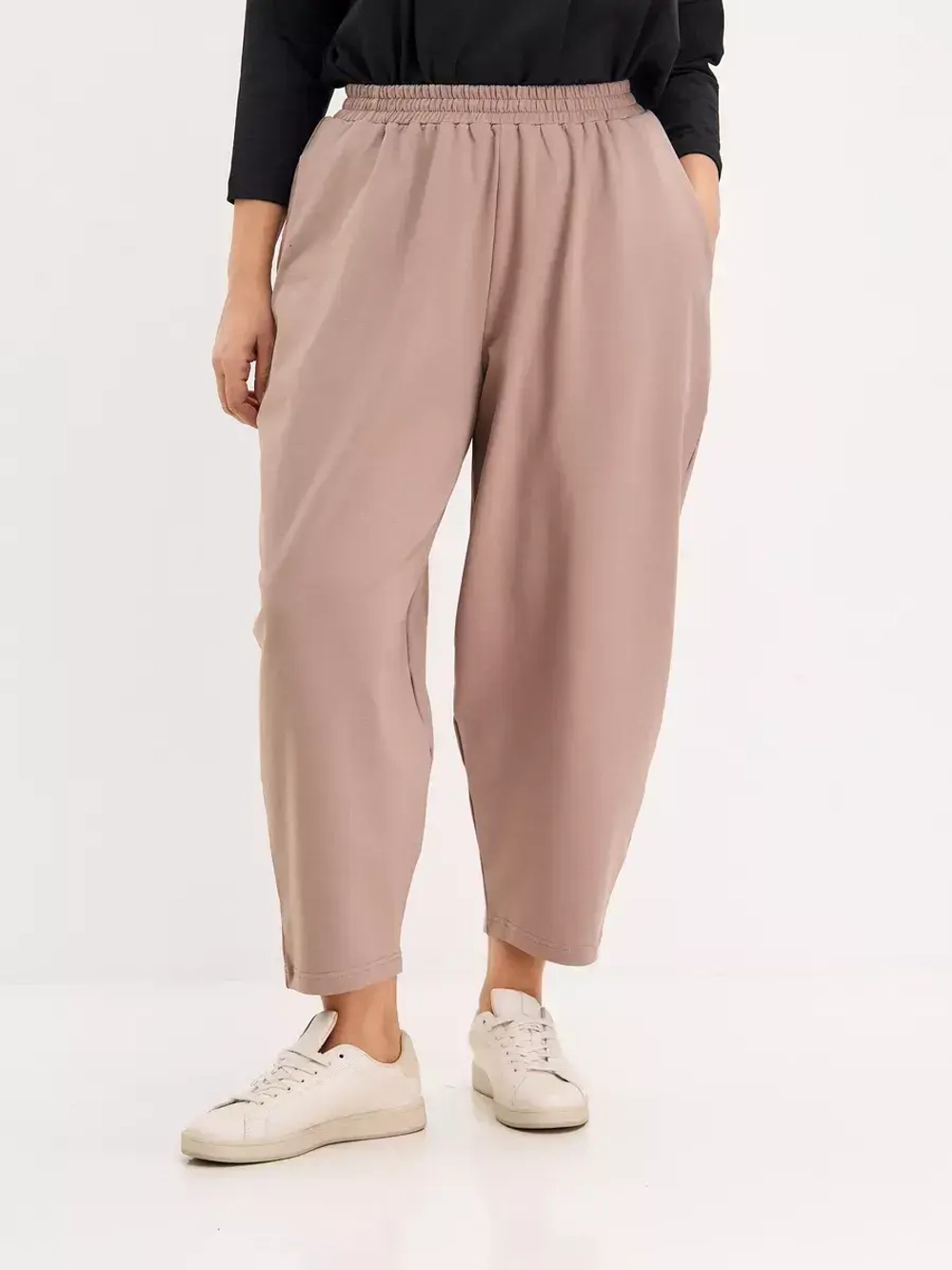 Штаны бананы оверсайз пудровый