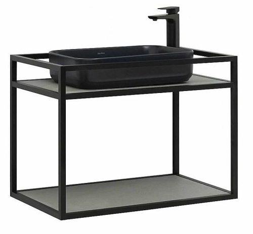 Консоль с раковиной Allen Brau Liberty 75 1.33001.BB черная