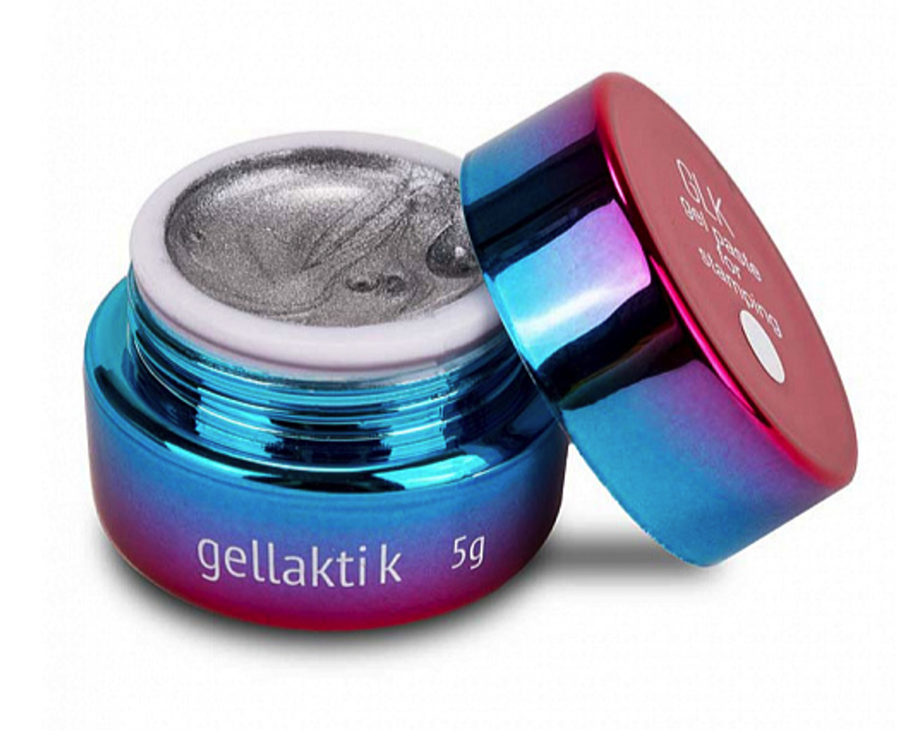 Гель-паста для стемпинга GELLAKTIK GGPST-11 (Серебро) с липким слоем, 5 гр