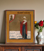 Евфимия Всехвальная Халкидонская святая великомученица деревянная икона на левкасе