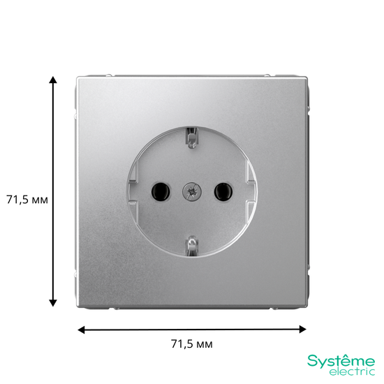Розетка ArtGallery 16А с заземл. быстрозажим. клем. механизм алюм. SE GAL000343S