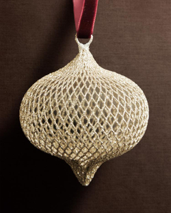 ZARA HOME СЕТЧАТЫЙ ЕЛОЧНЫЙ ШАР, СЕРЕБРЯНЫЙ