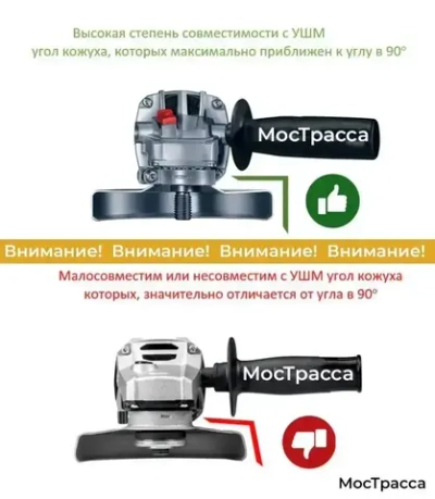 Пылеотвод для болгарки УШМ 125, 115, 150. Пылеуловитель усиленный, с зажимами. Насадка для сбора пыли.