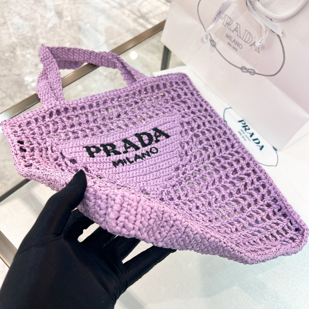 Prada Crochet Tote Bag 38 cm