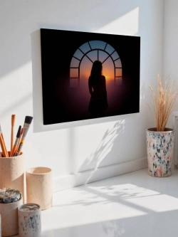 Картина на стену 40 X 50 Девушка силуэт