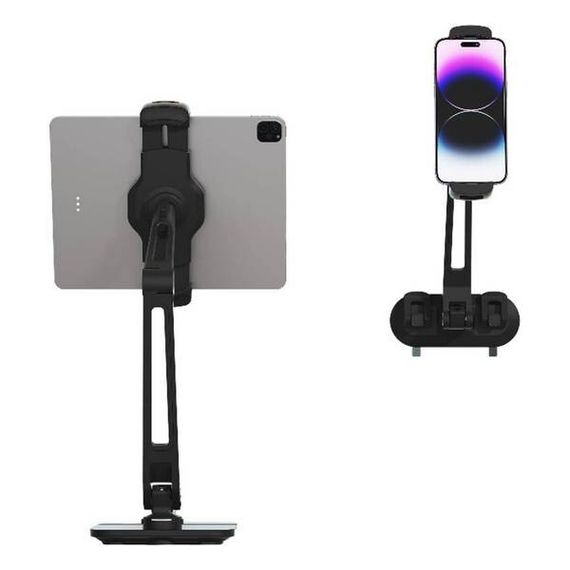 Держатель телефона Powerology Adjustable Long Arm 360° (PLARSPHBK) черный