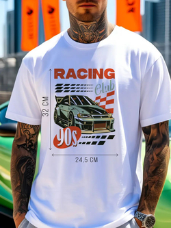 Футболка мужская y2k с принтом машиной