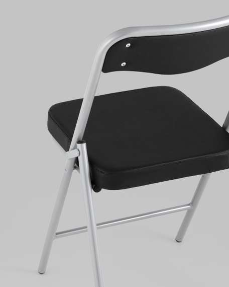 складной Джонни экокожа черный каркас металлик