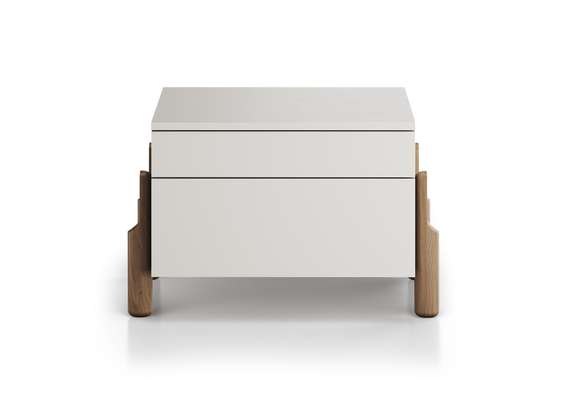 Тумба прикроватная Basic 2 ящика ширина 60 см (дымка)