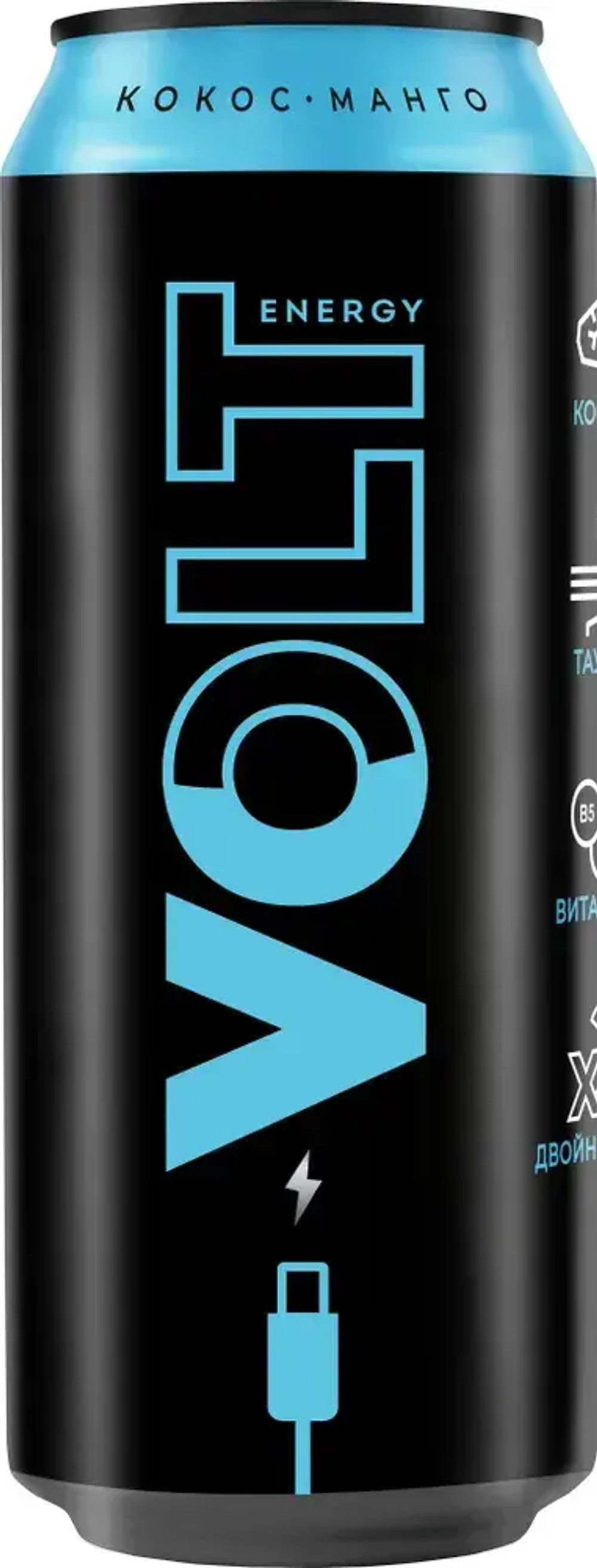 Энергетический напиток Volt Energy со вкусом Кокоса и Манго, 0,45 л