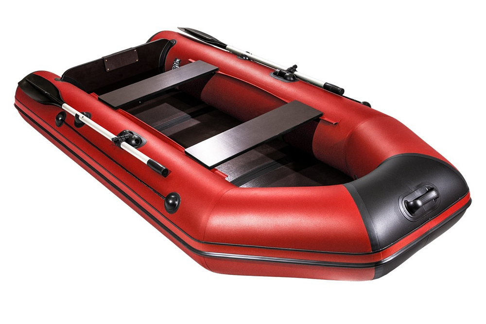 Аква-2800 СК слань+киль красная/черная (лодка пвх под мотор)