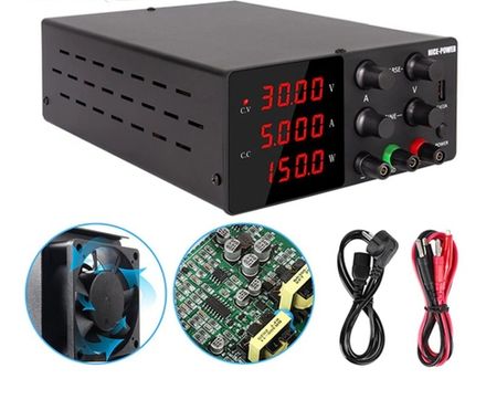 Цифровой лабораторный источник питания (блок питания) 0-30В 0-10А с USB подключением
