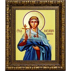 Александра Амисийская (Понтийская) мученица. Икона на холсте.